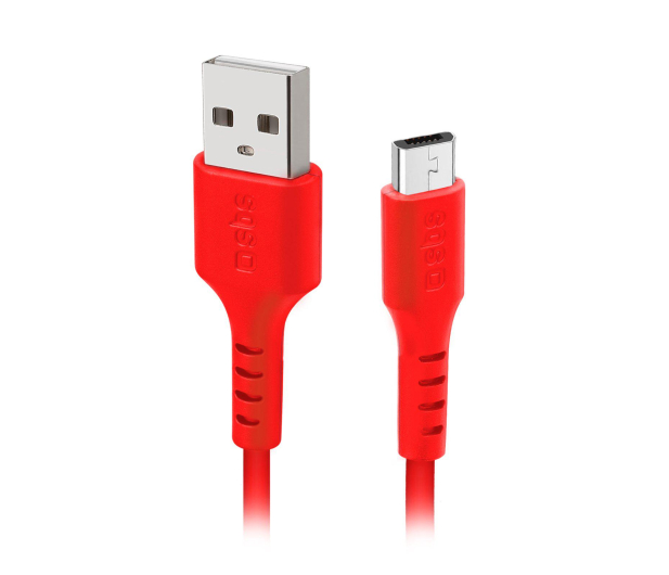 SBS USB-microUSB 1M czerwony - 1463810 - zdjęcie